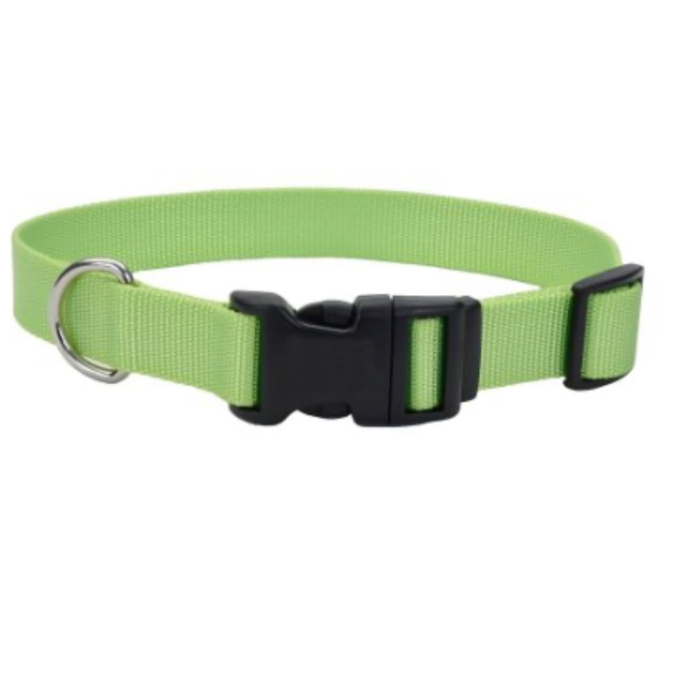 Retriever Adjustable Dog Collar Steel Bright Green Large 18" - 26"